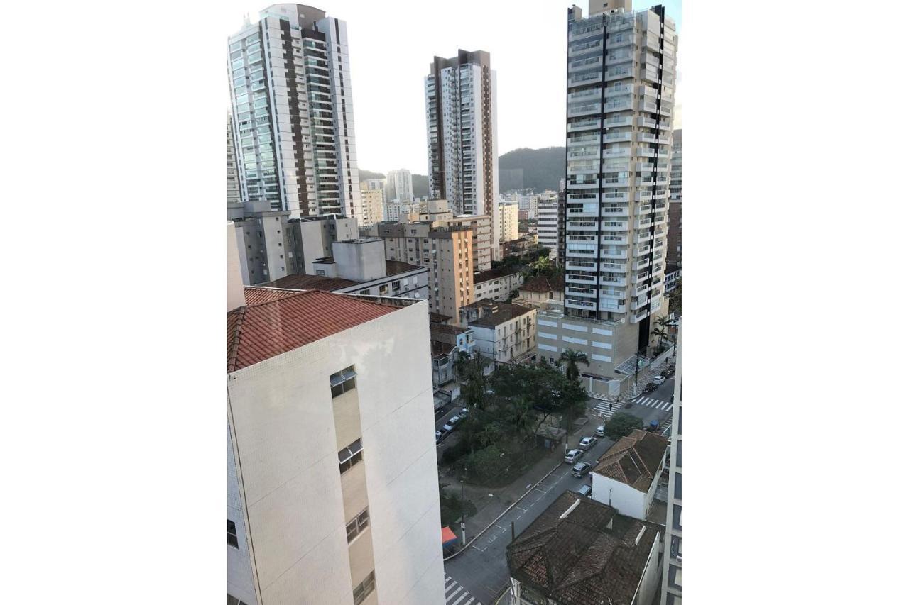 דירות Estanconfor Santos Com Vista Mar Ac Garagem Sacada Fechada מראה חיצוני תמונה