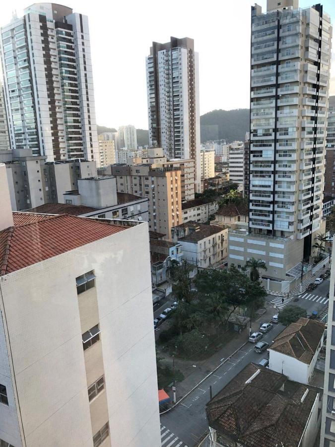 דירות Estanconfor Santos Com Vista Mar Ac Garagem Sacada Fechada מראה חיצוני תמונה